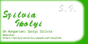 szilvia ipolyi business card